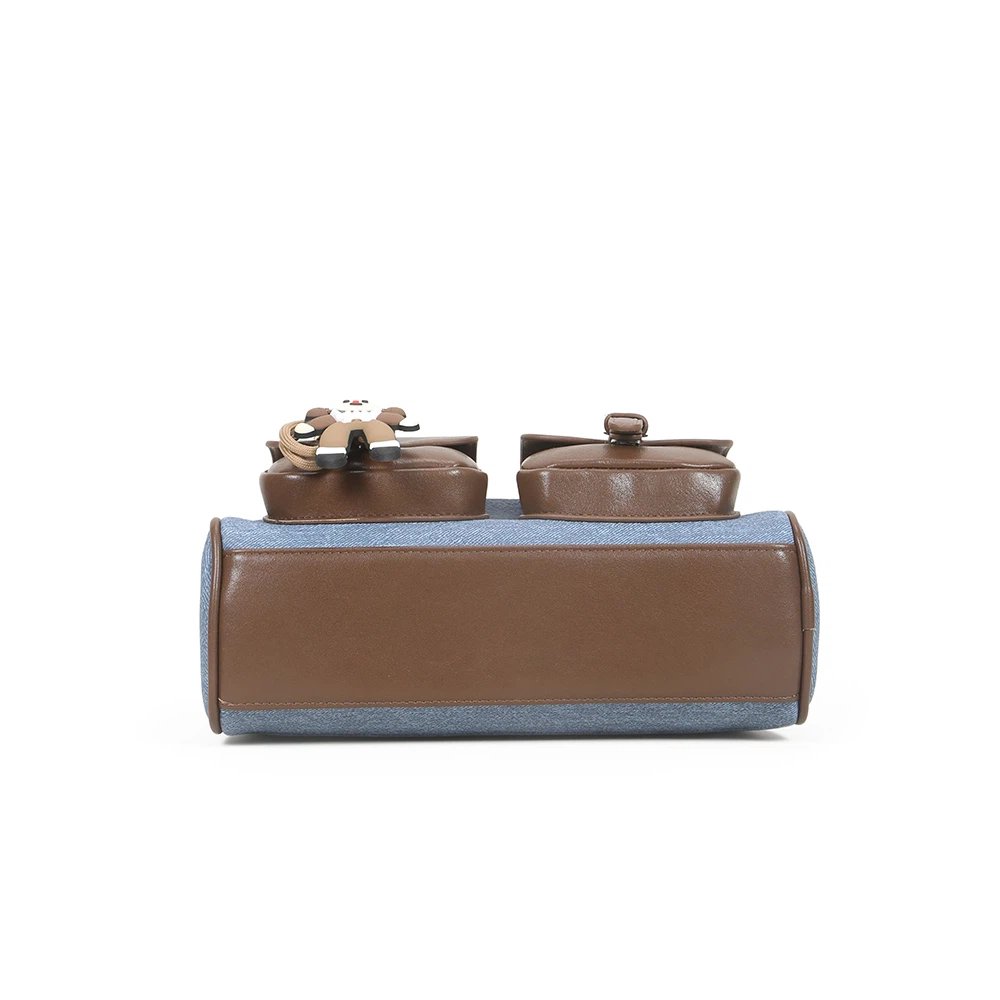 Denim patchwork shoulder bag bottoms Denim patchwork shoulder bag bottoms