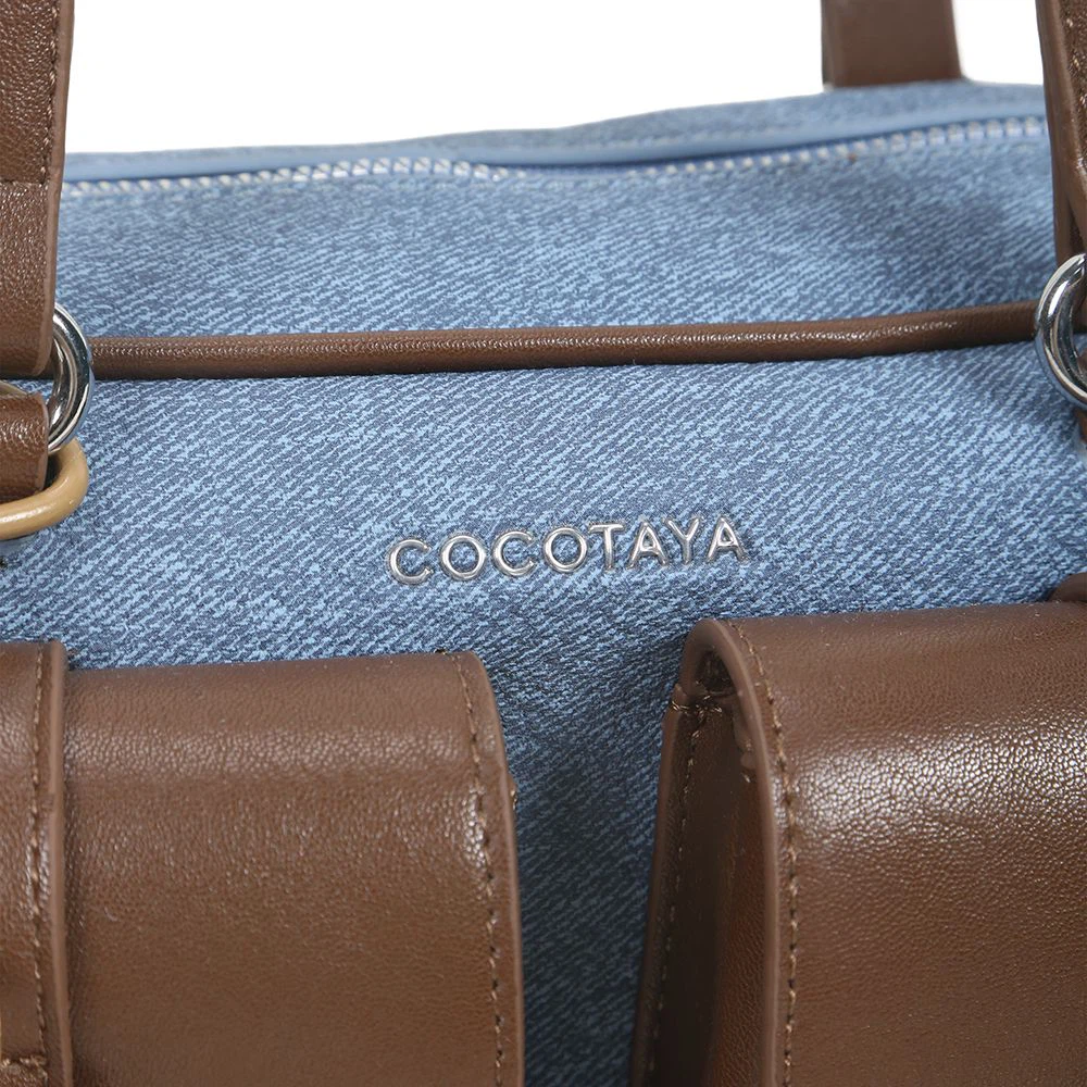 Denim patchwork shoulder bag logo 001 Denim patchwork shoulder bag logo 001