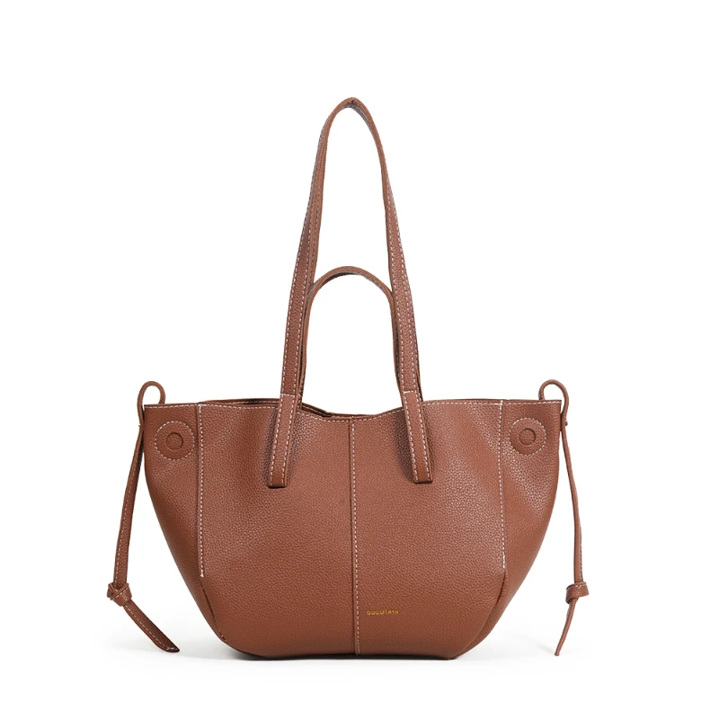 Simple Black Leather Tote