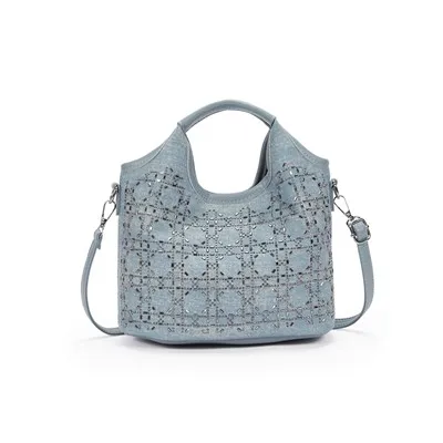 Designer Denim Crossbody Handbag