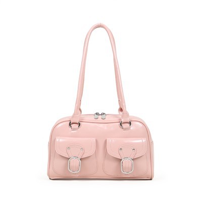 Vintage Pink Patent Shoulder Bag