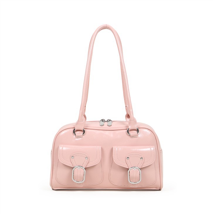 Vintage Pink Patent Shoulder Bag